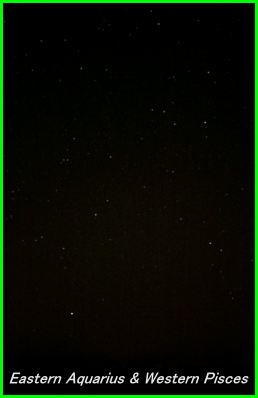 Photograph showing the constellations of Aquarius, Piscis Austrinus and the Circlet of Pisces. Click for a full-size photo (Copyright Martin J Powell, 2005)