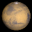 View of Mars from Earth on April 18th 2014 at 0h UT (Image from NASA's Solar System Simulator v4)