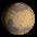 View of Mars from Earth on June 7th 2014 at 0h UT (Image from NASA's Solar System Simulator v4)