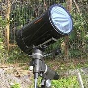 A telescope fitted with an aluminised mylar filter (Image: Don Cross)