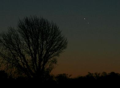 A morning conjunction between Venus and Jupiter in November 2017 (Photo: Copyright Martin J Powell, 2017)