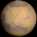 View of Mars from Earth on February 18th 2010 at 0h UT (Image from NASA's Solar System Simulator v4)