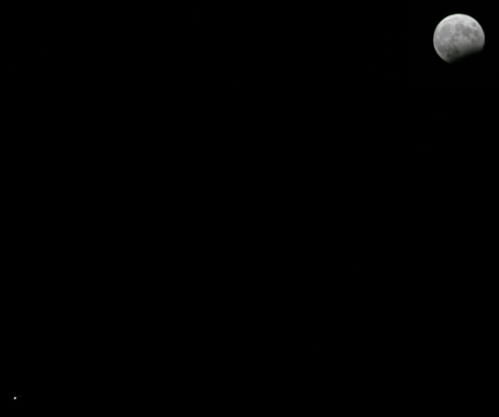 A montage of Jupiter and a Partial Lunar Eclipse on the night of October 28th 2023 (Copyright Martin J Powell, 2023)