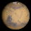 View of Mars from Earth on April 28th 2014 at 0h UT (Image from NASA's Solar System Simulator v4)