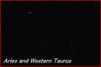 Photograph showing the constellations of Aries and the Western region of Taurus (Copyright Martin J Powell 2011)