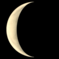 A crescent Venus sketched by Paul G Abel in July 2023. Click for a larger version (Image: Paul G Abel/ALPO-Japan)