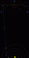 Animation showing how a superior planet appears to perform a looping motion in the night sky. Click for full-size version, 74 KB (Animation Copyright Martin J. Powell, 2007)