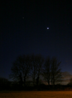 Venus and Mars photographed in the dusk sky in February 2017 (click for full-size image, 290 KB) (Copyright Martin J Powell 2017)