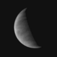 Crescent Venus imaged by John Boudreau of Saugus, MA, USA in December 2018 (Image: John Boudreau/ALPO-Japan)