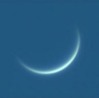Crescent Venus at dusk imaged by Tomio Akutsu on March 16th 2017. Click for larger image, 3 KB (Image: ALPO-Japan/Tomio Akutsu)