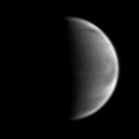 Crescent Venus imaged by Eric Sussenbach in November 2021. Click on thumbnail for a larger version, 4 KB (Image: Eric Sussenbach/ALPO-Japan)