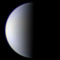 Venus at half-phase imaged by Tiziano Olivetti in May 2023. Click for a larger version (Image: Tiziano Olivetti/ALPO-Japan)