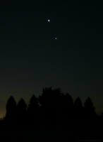 Venus and Jupiter in conjunction in the dawn sky on January 22nd 2019 (Image: Martin J Powell 2019)