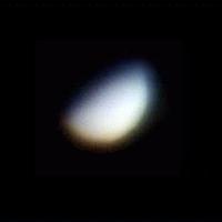 Gibbous Venus at 62% phase filmed during the planet's 2004 evening apparition. Click for full-size animation, 163 KB (Copyright Martin J Powell 2004)